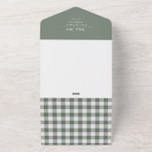 チェックしたベイビーブランチの招待状 - 本用に切り離す オールインワン招待状 (外側)