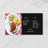 チェックした布のBBQ背面リブ 名刺 (裏面)