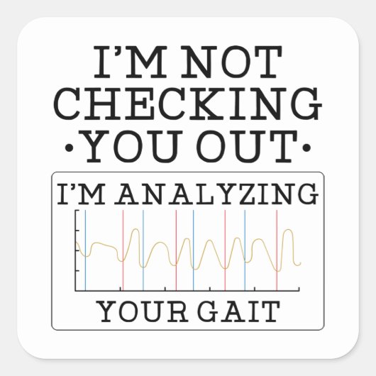 チェックしない物理セラピストおもしろい スクエアシール (正面)