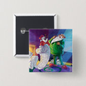 チェックしなきゃ サンタ 缶バッジ (正面&裏面)