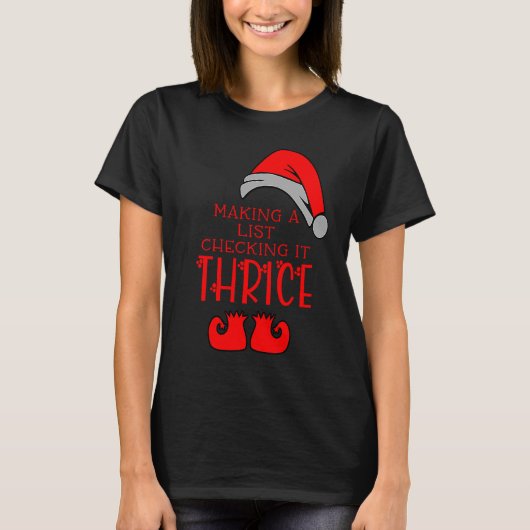 チェックするThriceクリスマスミームサンタハトGraphi Tシャツ (正面)