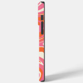 チェックと渦巻き – ピンク、オレンジ、クリーム Case-Mate iPhoneケース (裏面 / 左)