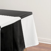 チェックと渦巻き – 白黒 テーブルクロス (インサイチュ)