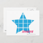 チェックのアクア3 ポストカード (正面/裏面)