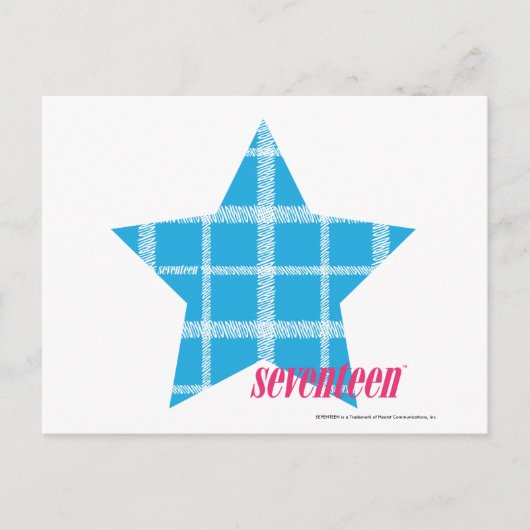 チェックのアクア3 ポストカード (正面)