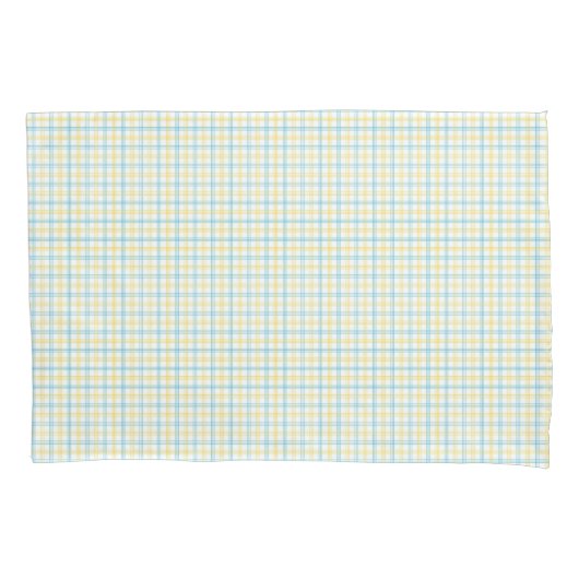 チェックの模様が描かれた2つの画像 枕カバー (正面)