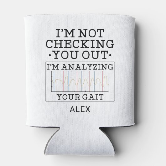 チェックアウトしない物理セラピストおもしろい カスタム 缶クーラー (裏面)