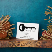 チェックアウトの時間記号 フォトプラーク (側面)