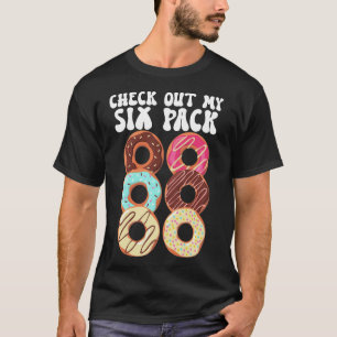 チェックアウト私の6パックのドーナツおもしろいパパBod父 Tシャツ