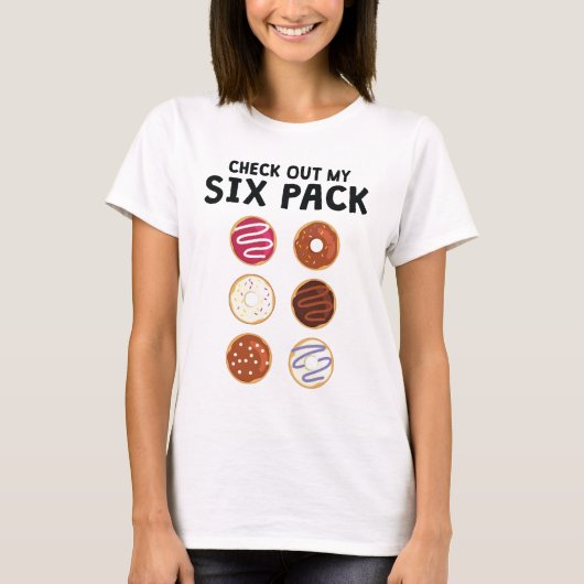 チェックアウトMy Six Pack おもしろい Doutフィットネス Tシャツ (正面)