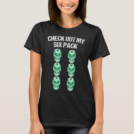 チェックアウトMy Six PackSt patricks dayスカルシャーマー Tシャツ (正面)