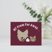 チェックインするペット ポストカード (スタンド正面)