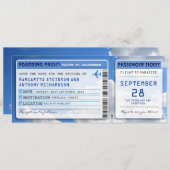 チェックイン完了！空の雲と記念日を刻んだチケットを保存 セーブザデート (正面/裏面)