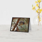 チェックイン – Bird Note Card (空白の) カード (黄色い花)