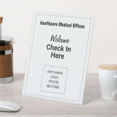 チェックインMedical OfficeロゴQRコードへようこそ 台座サイン (インサイチュ)