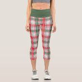 チェックエレガントアーガイルパター カプリレギンス (正面)