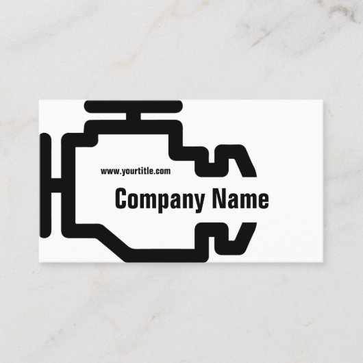 チェックエンジンサービス白黒カード 名刺 (正面)