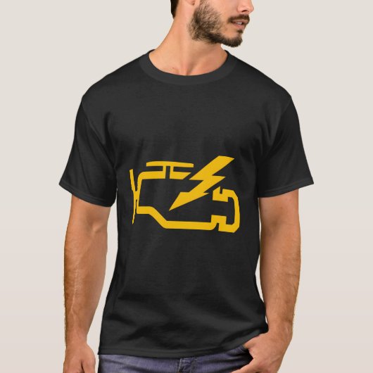 チェックエンジンライトおもしろい整備士ホオ車のディ Tシャツ (正面)