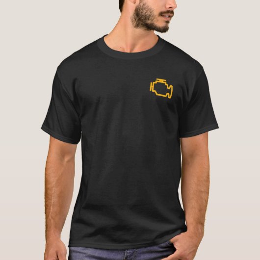チェックエンジンライト整備士 自動車運転手 レース Tシャツ (正面)