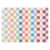 チェックカラフルパタ市松模様にーンのチェック テーブルクロス (正面(横))