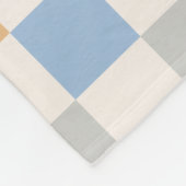 チェックカラフルパタ市松模様にーンのチェック フリースブランケット (角)