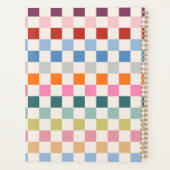 チェックカラフルパタ市松模様にーンのチェック プランナー手帳 (裏面)