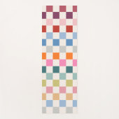 チェックカラフルパタ市松模様にーンのチェック ヨガマット (正面)