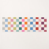 チェックカラフルパタ市松模様にーンのチェック ヨガマット (正面(横))