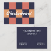 チェックカラフルボードのパターン 名刺 (正面/裏面)