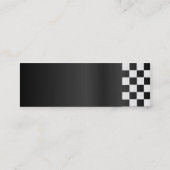 チェックカー縁どボードプロファイルカード スキニー名刺 (裏面)