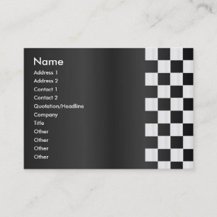 チェックカー縁どボードプロファイルカード 名刺