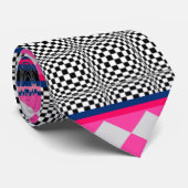 チェックストライプデザインハーレクイン混合パターン ネクタイ (ロール)