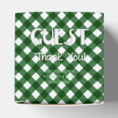 チェックス16 – クリスマスグリーン – お気に入りボックス、sqハートボックス フェイバーボックス (上部)