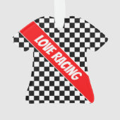 チェックデザイン（赤） オーナメント (裏面)