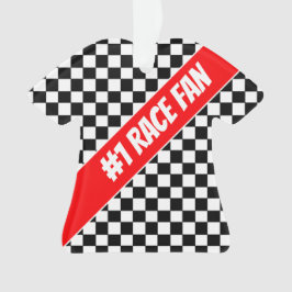 チェックデザイン（赤） オーナメント