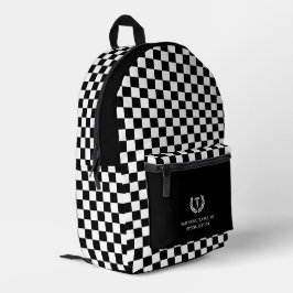 チェックパタパーソナライズされたーンメディカルドクターナース プリントバックパック