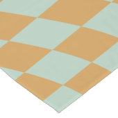 チェックパターンミント波状チェッカーボー市松模様にド ショートテーブルランナー (コーナー)