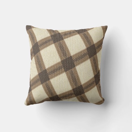 チェックパターン枕 クッション (裏面)