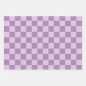チェックパターン(ダブルライトパープル) ラッピングペーパーシート (正面2)