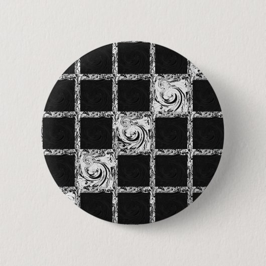 チェックパターン 缶バッジ (正面)