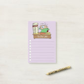 チェックボおもしろいックスを使用してリストを実行するには ポストイット (デスク上)