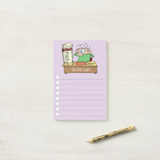 チェックボおもしろいックスを使用してリストを実行するには ポストイット (デスク上)