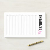 チェックボックスが並んだ整理されたカオスピンク ポストイット (デスク)