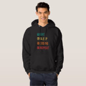 チェックボックスでEat sleep coding repeat パーカ (正面フル)