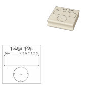 チェックボックスの今日の計画の時計の行頭仕訳帳リスト ラバースタンプ (押印)