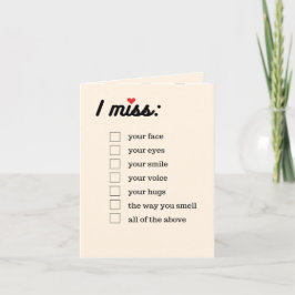 チェックボックスの「会いたい」カード サンキューカード