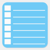 チェックボックスをオフにしてリストを実行するには スクエアシール (正面)