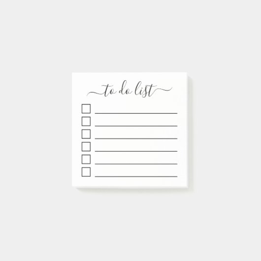 チェックボックスを使用して書モダン書のリストを実行する ポストイット (正面)