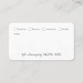 チェックボックス付きの独立コンサルタントビズカード 名刺 (裏面)