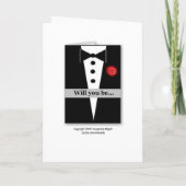 チェックボード枠のグルームズメン招待状 招待状 (裏面)